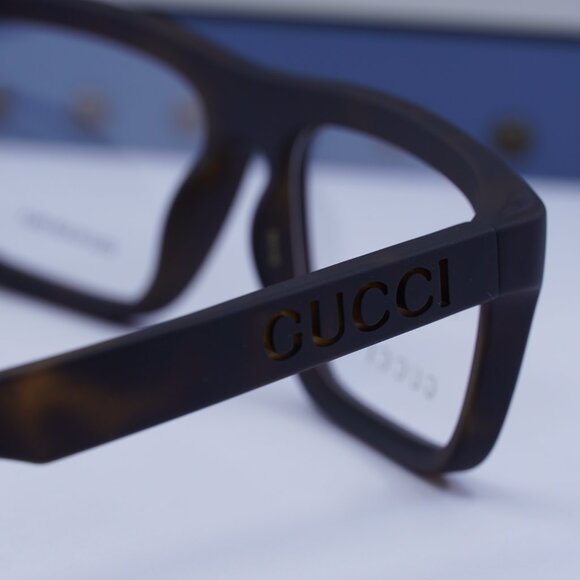 Gucci GG1572O 002 Rectangle Eyeglasses 54mm – Matte Havana - Picture 10 of 12